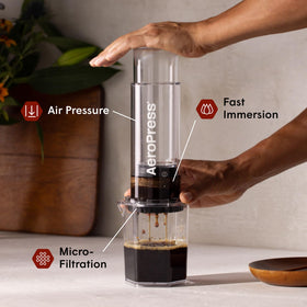 AeroPress XL micro-filtration paper with tiny holes for smooth brew.