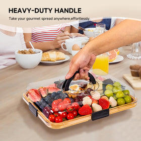 Aertyzeen board with built-in handle for easy transport to gatherings.