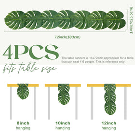 AerWo artificial palm leaves decor for elegant luau or beach party