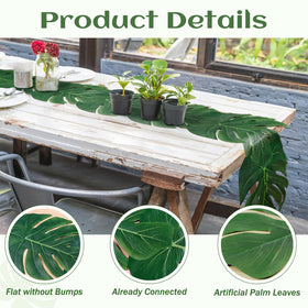 AerWo preassembled palm leaf decor simplifies setup for events.