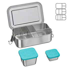Aetherika lunchbox with four compartments for organized meals.