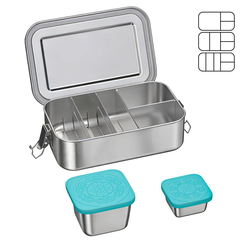 Aetherika lunchbox with four compartments for organized meals.