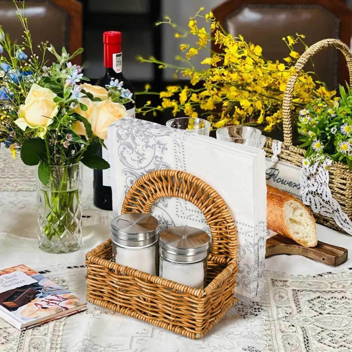 Aevtih handmade rattan construction provides durable, natural texture for daily use.