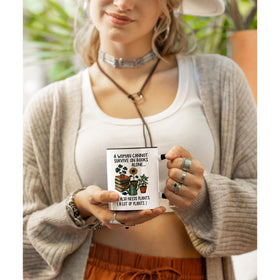 Affordali reading and gardening mug showcases vibrant artwork for stylish desk display.