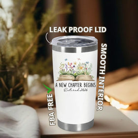 Affordali retirement tumbler made of durable stainless steel for daily use.