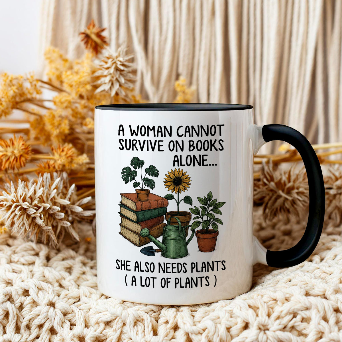 Affordali cozy reading corner mug supports quiet contemplation with plant-inspired design.