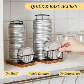 AFOROEOA rustic kitchen decor lid organizer makes a practical gift