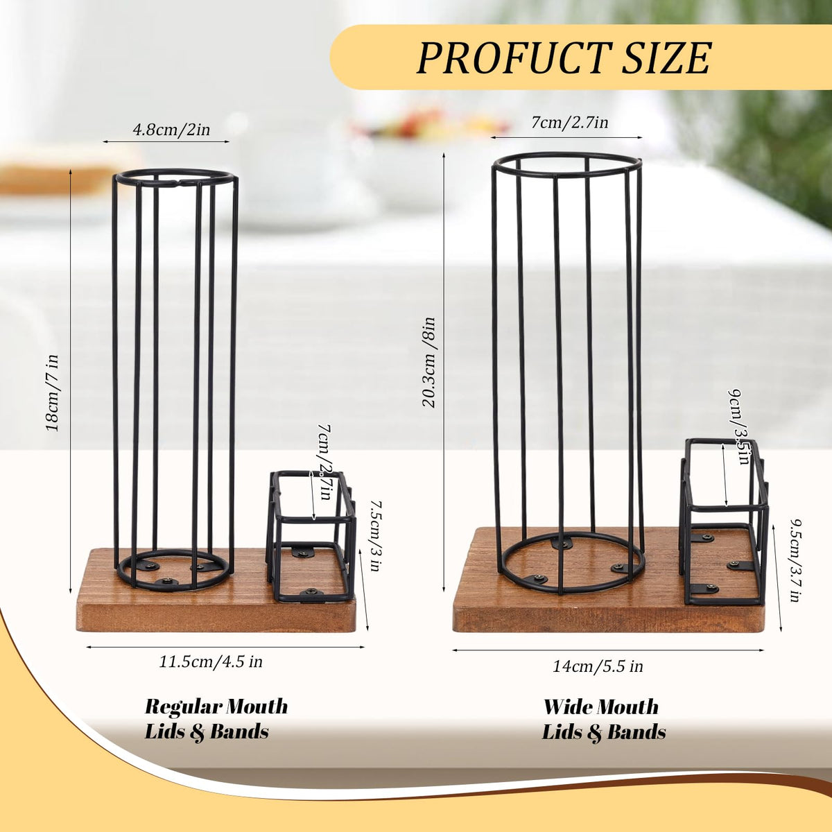 AFOROEOA vertical lid rack stores jars lids efficiently