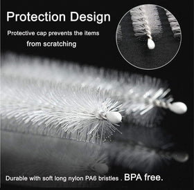 AFUUFA nylon bristles and stainless steel handle deliver durable cleaning.