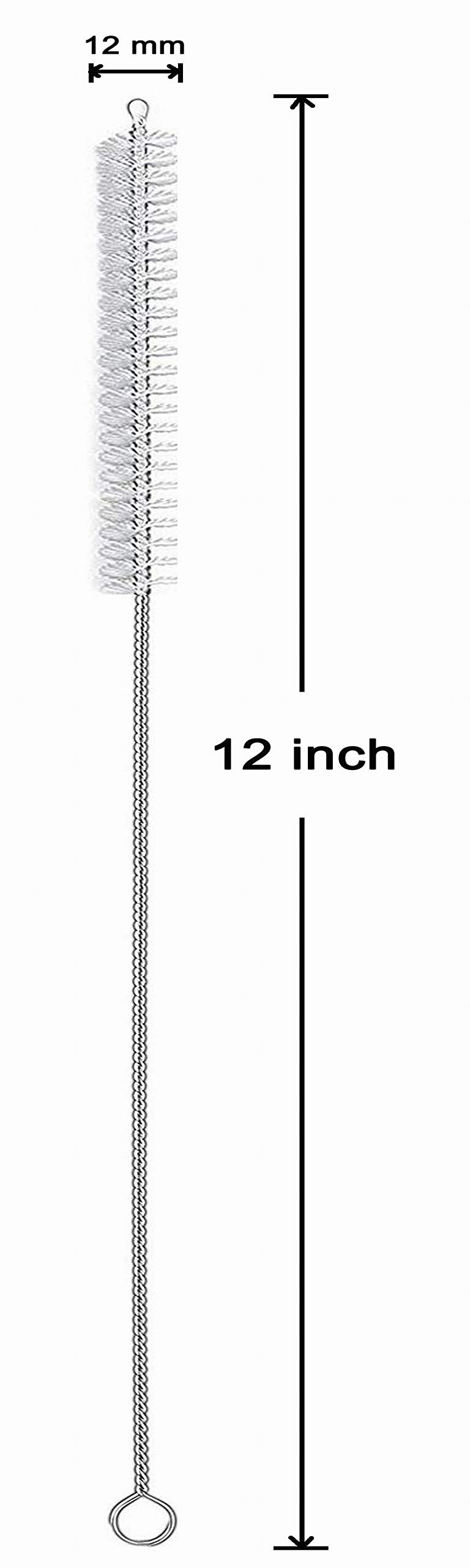 AFUUFA straw cleaner brush 12mm diameter handles wide mug openings with ease.