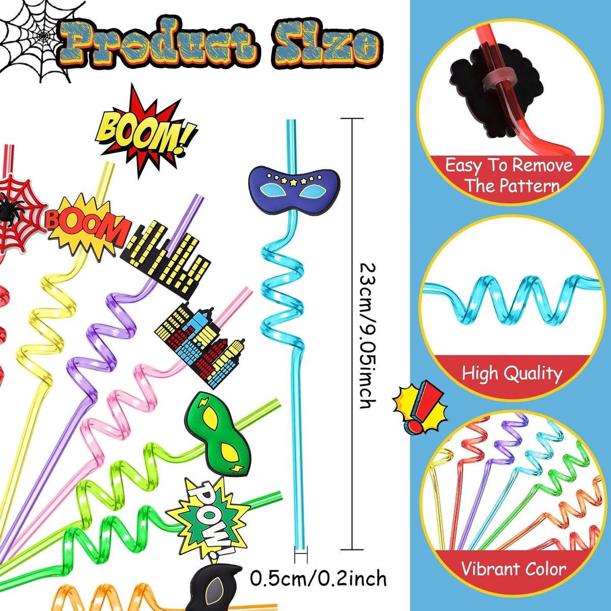 Vivid AFZMON hero straw colors brighten tables and match party themes