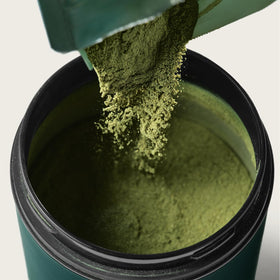 AG1 counter-ready canister with matte finish complements modern kitchen spaces