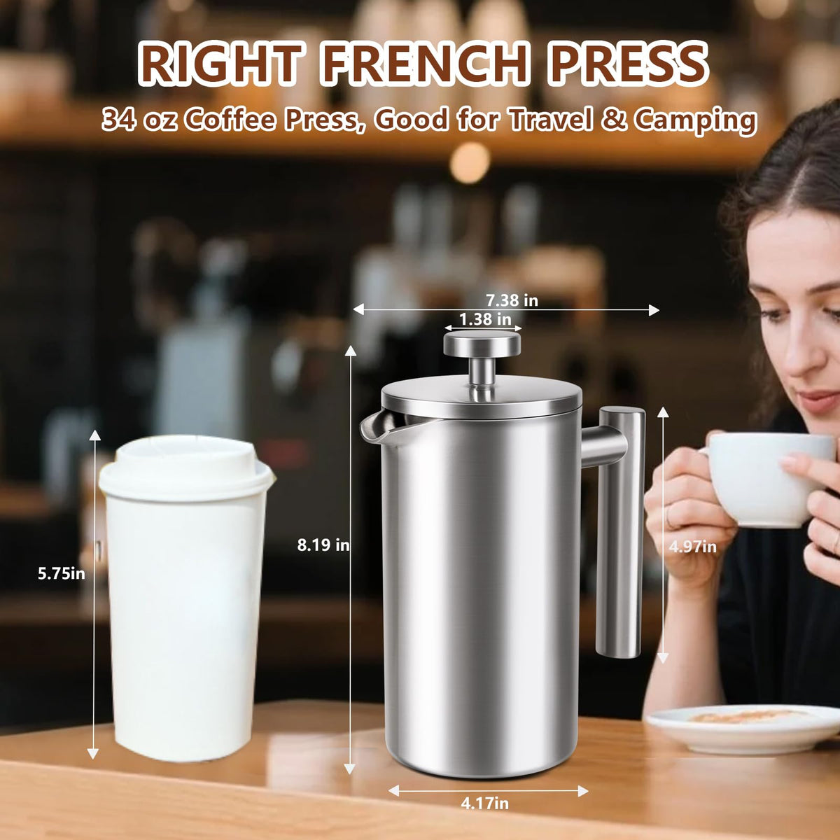 AgcKuzt double wall stainless steel build preserves heat during brewing and keeps the exterior cool