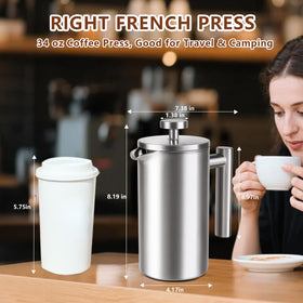 AgcKuzt double wall stainless steel build preserves heat during brewing and keeps the exterior cool