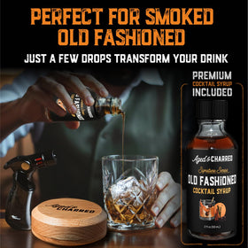 Aged and Charred oak wood chips provide authentic smoky aroma for drinks.