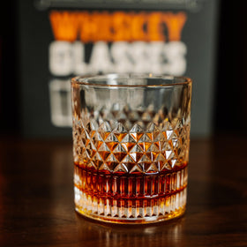 Aged and Charred dishwasher-safe crystal glasses for everyday use.