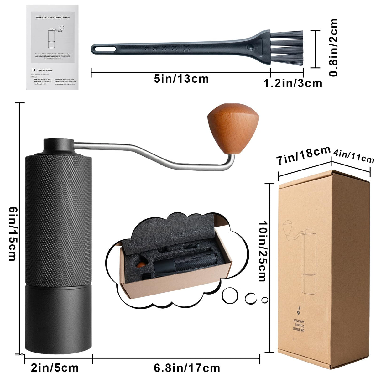 Agilive compact travel-friendly grinder fits small kitchens and trips.