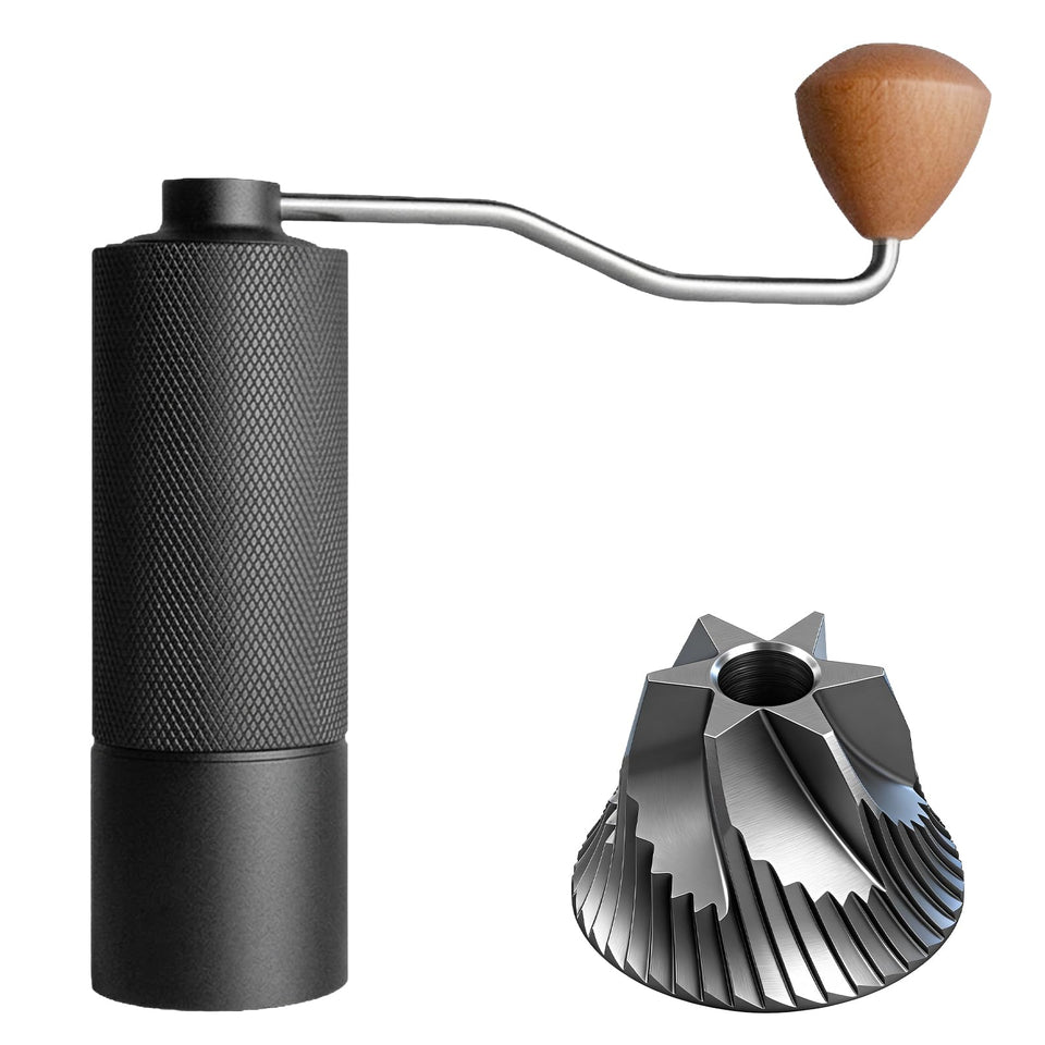 Agilive manual coffee grinder with adjustable dial for precise grind control.
