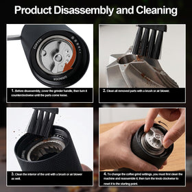 Agilive portable hand-crank design for on-the-go coffee setups.