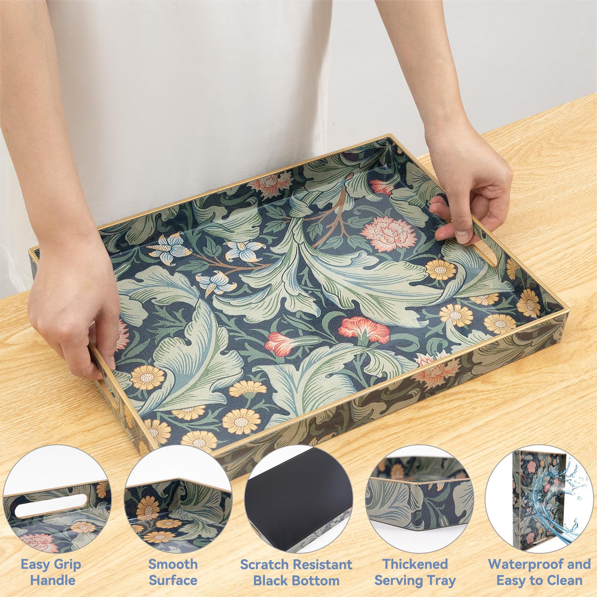 AGIOTA plastic tray with smooth surface ideal for everyday use and easy cleaning
