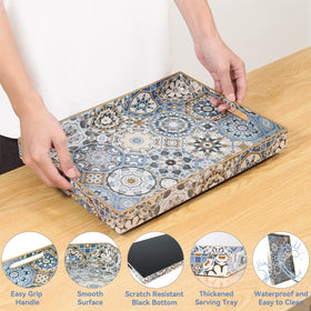 AGIOTA rectangle tray with a modern boho vibe.