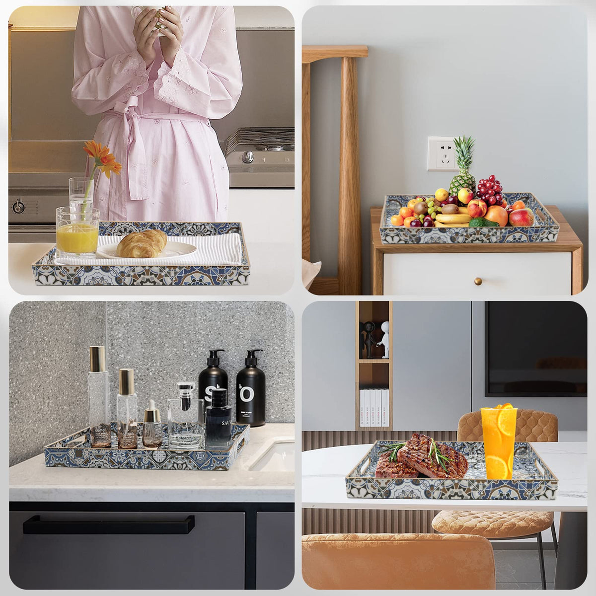 AGIOTA stylish tray to organize tea, snacks, or essentials.