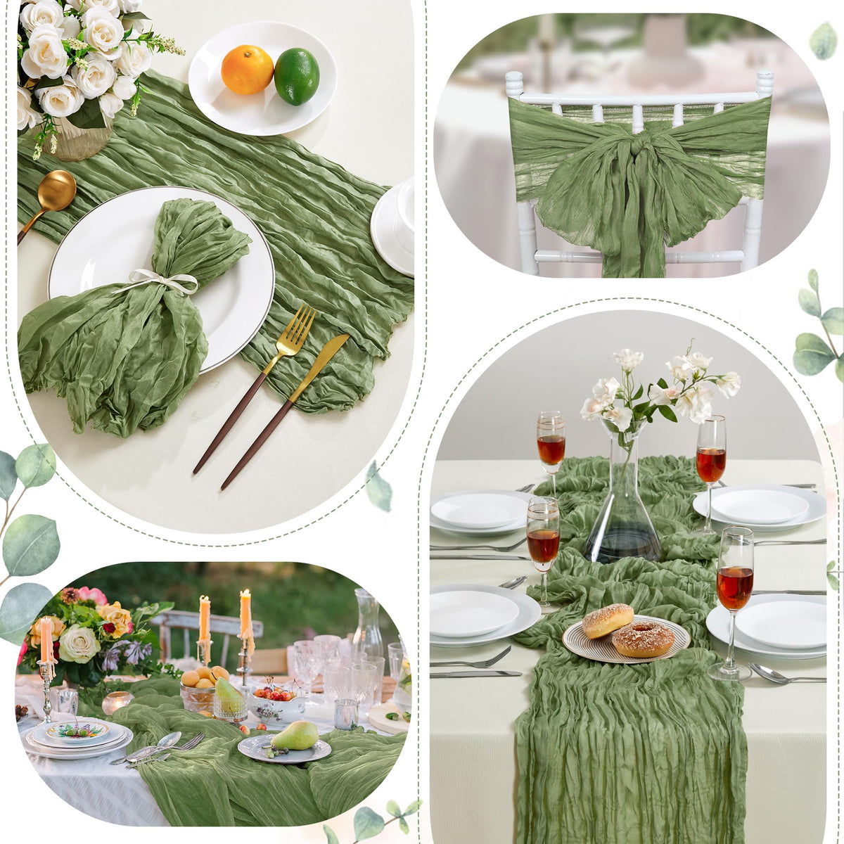AGIRL wedding or baby shower tablescape using runners for romance