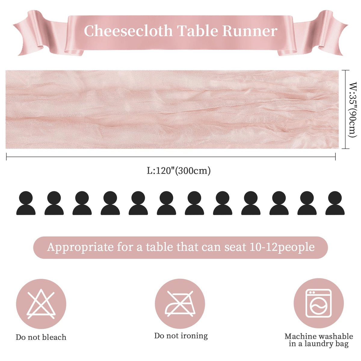 AGIRL boho rustic wedding setup featuring the dusty pink runner and floral centerpiece.