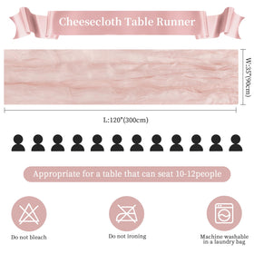 AGIRL boho rustic wedding setup featuring the dusty pink runner and floral centerpiece.