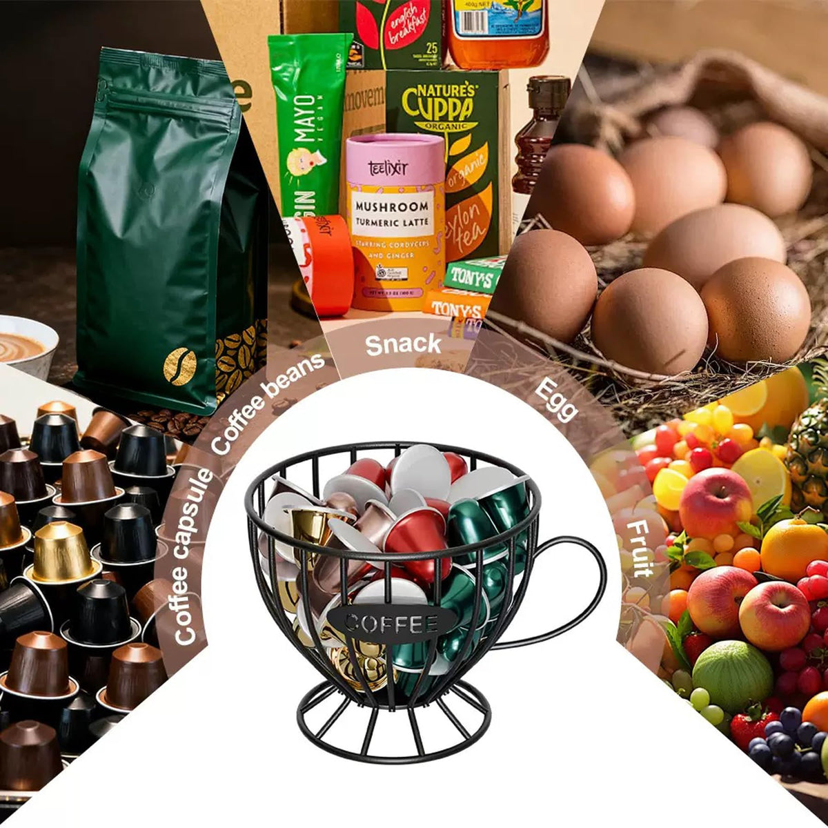 Agirlvct multi-purpose basket contents illustrating versatile storage options.