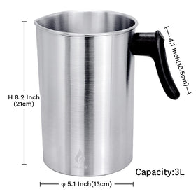 AGLARY double boiler aluminum pitcher with seamless design for easy cleaning.