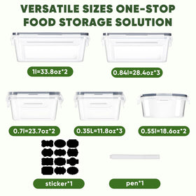 AGNDTXR round containers with airtight seals stay fresh.