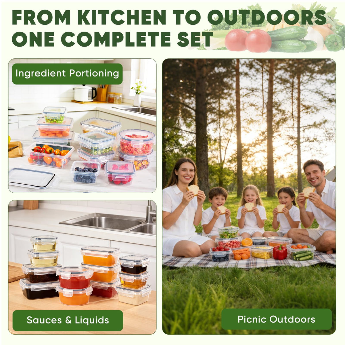 AGNDTXR transparent containers offer easy content visibility.