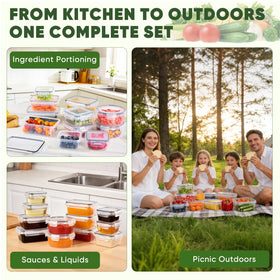 AGNDTXR transparent containers offer easy content visibility.
