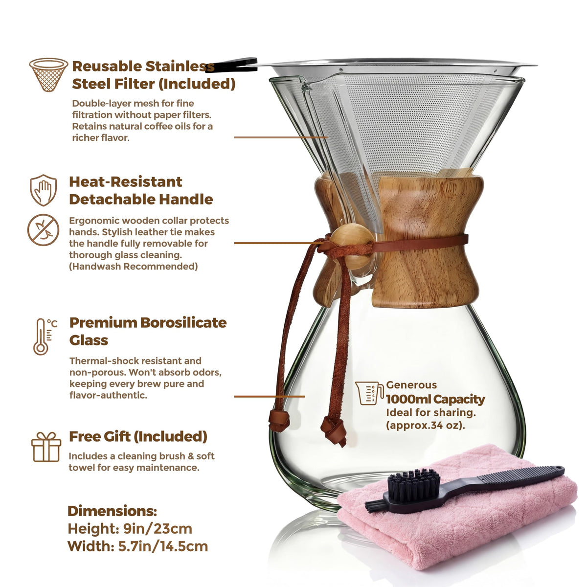 AGOGO double-layer-filter preserves flavor while delivering clean extraction