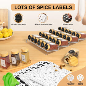 Agotglmi 355 spice labels set for organized labeling system