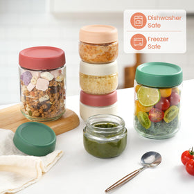 Agotglmi gift ready glass jars for versatile kitchen prep and DIY projects.