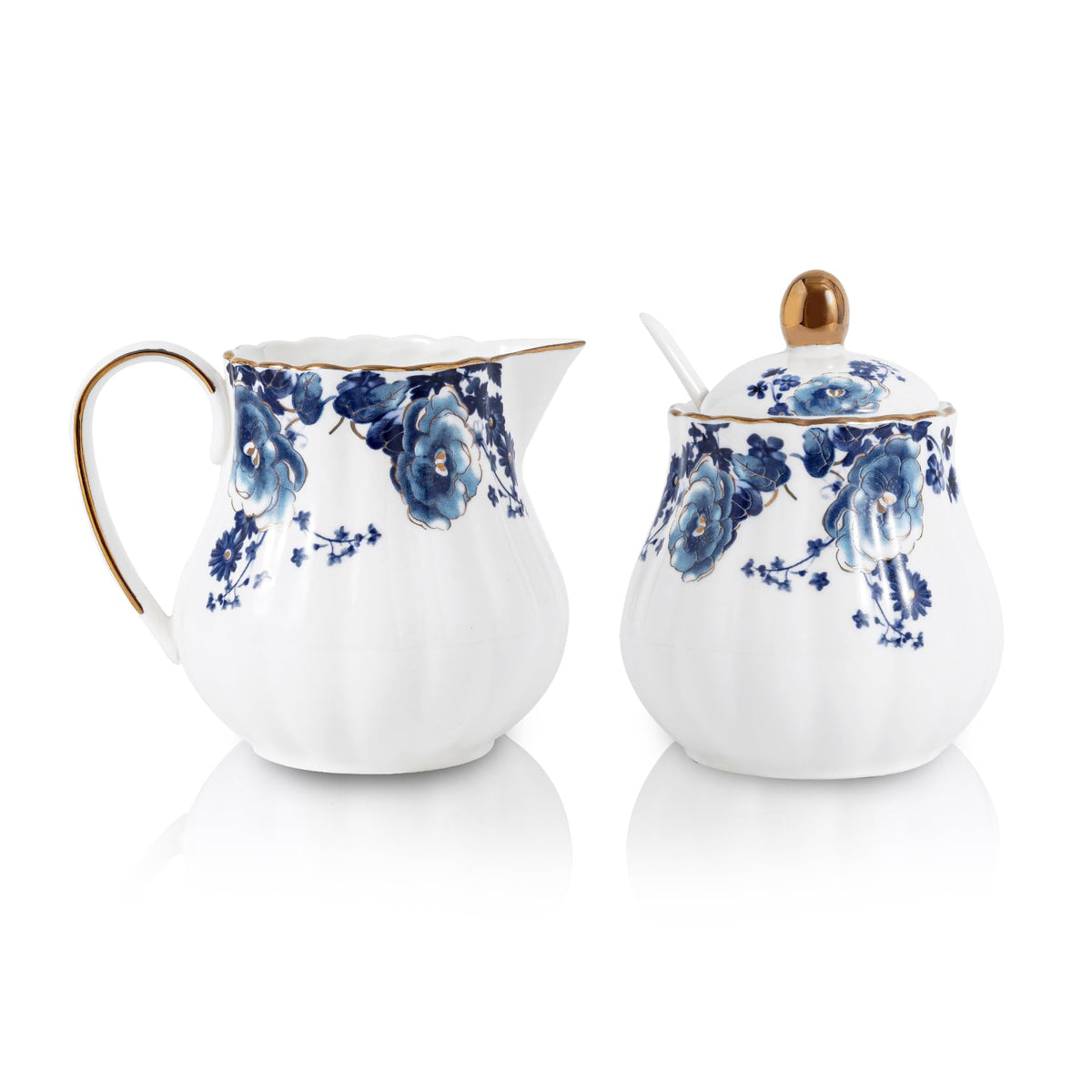 Agyiuns ceramic sugar and creamer set—sleek design for elegant tea service.