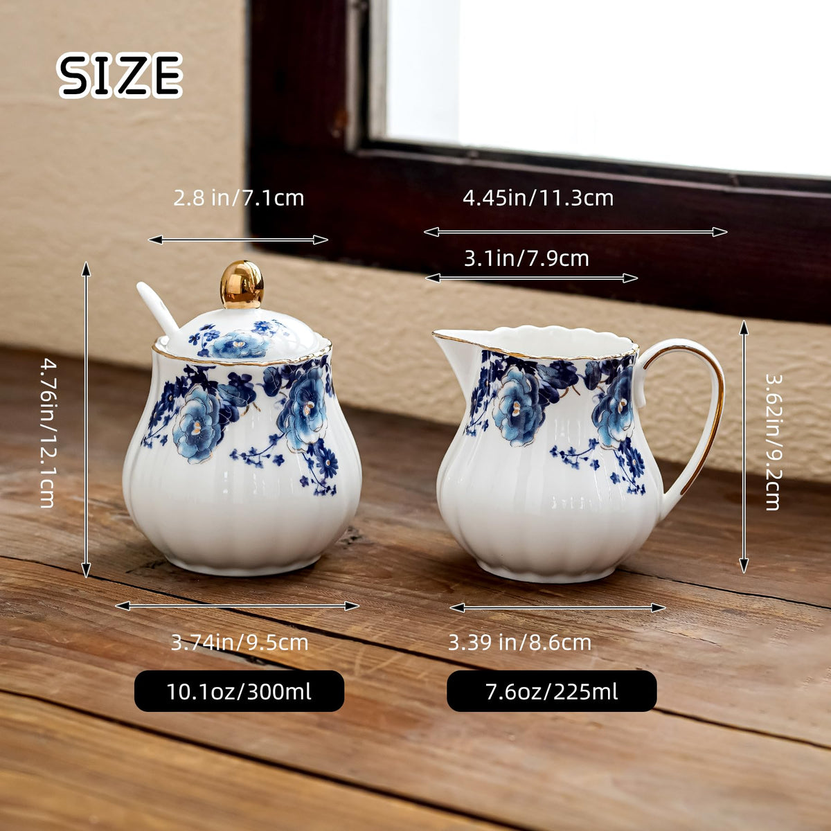 Agyiuns cream pitcher with wide handle for comfortable, drip-free pouring.