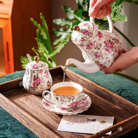 Agyiuns teapot with easy-grip handle for steady pouring
