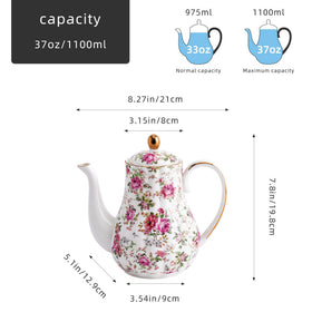 Agyiuns porcelain teapot pumpkin shape for daily use