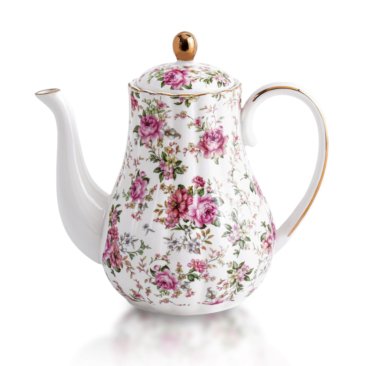 Agyiuns teapot white with flower for blooming tea sessions
