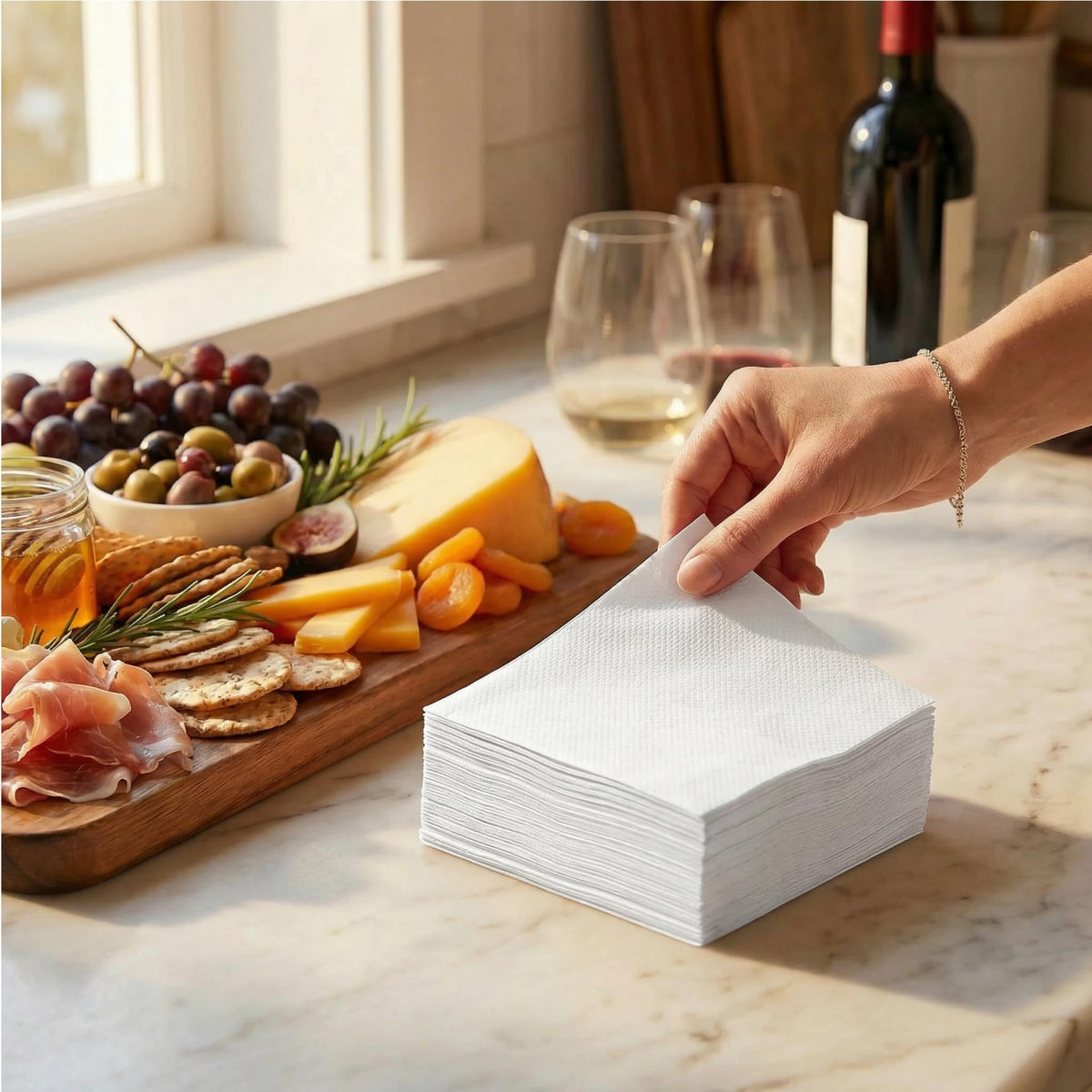 AH American Homestead napkins absorbent and lint-free for spill control