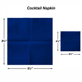 AH American Homestead Navy Cocktail Napkins close-up texture highlighting premium absorbency.
