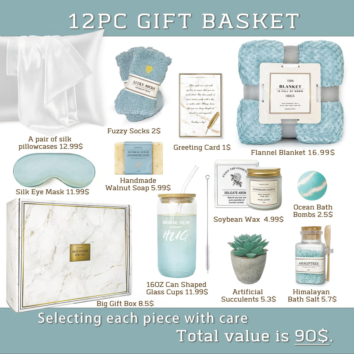 AHAGIFTREE silk pillowcases offer smooth comfort for skin and hair.