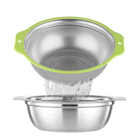 AHIABOAT microporous colander for fast draining and versatile prep.