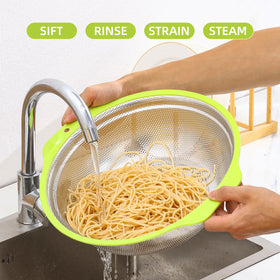AHIABOAT rice washer bowl 2QT for compact kitchen prep.