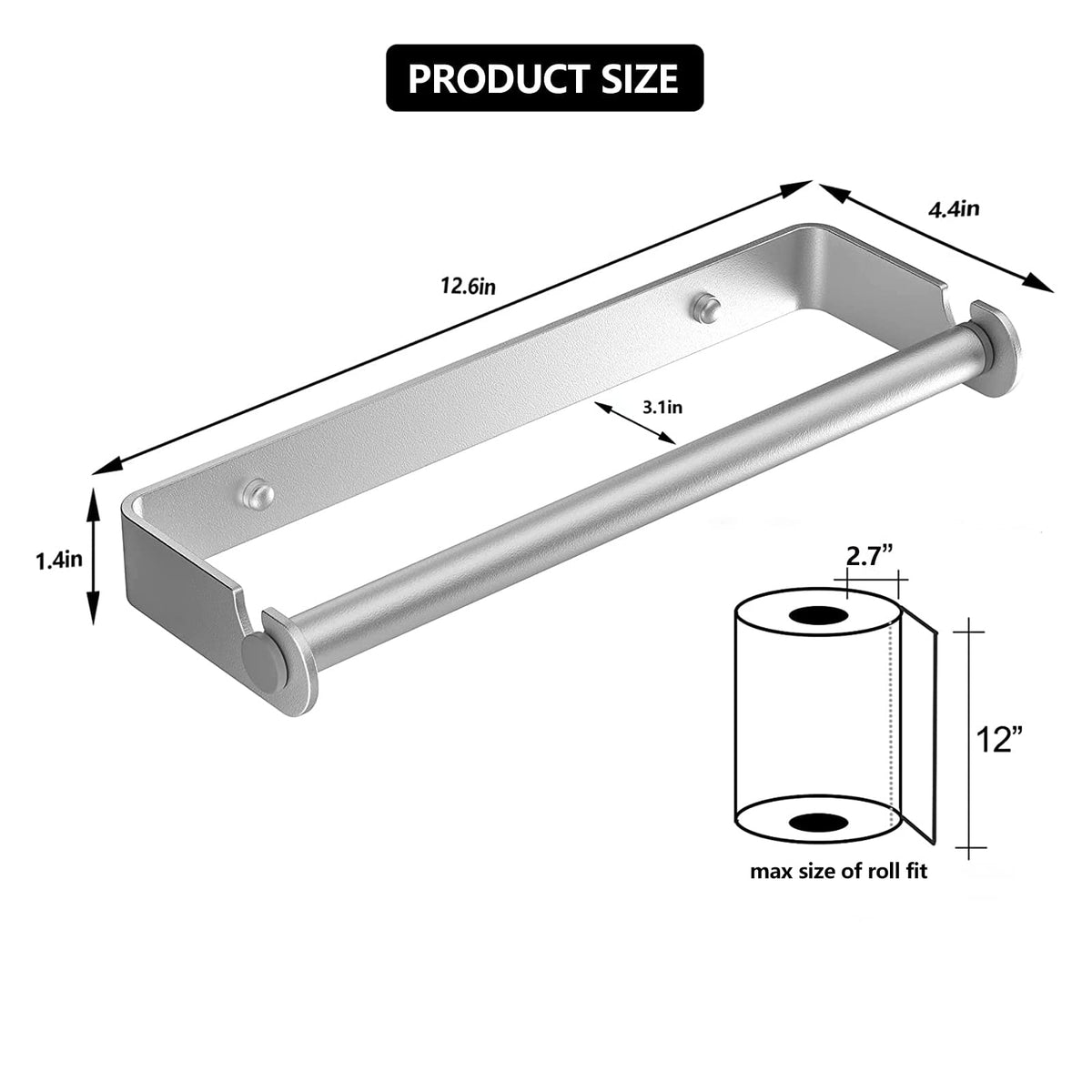 Aheucndg self-adhesive paper towel holder on smooth surface
