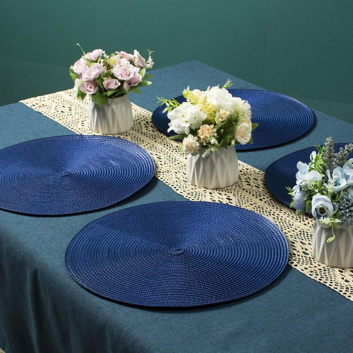 AHHFSMEI durable washable placemats enhance table decor without mess