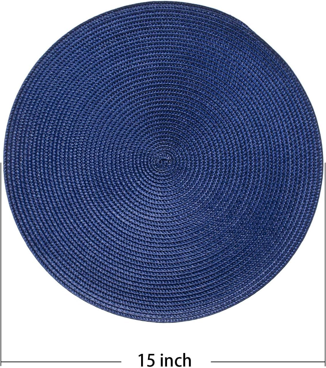 AHHFSMEI eight-pack round braided placemats add style to dining setup